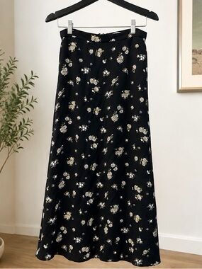 Reformation Black Floral Maxi Dress